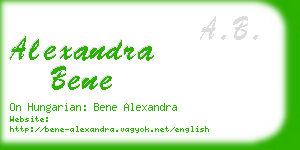 alexandra bene business card